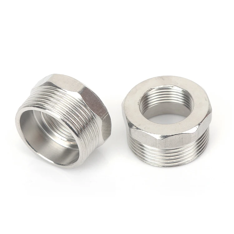 stainless steel 201 304 pipe fitting SUS male female threads hex reducing bushing water plumbing pipe extension reducing fitting