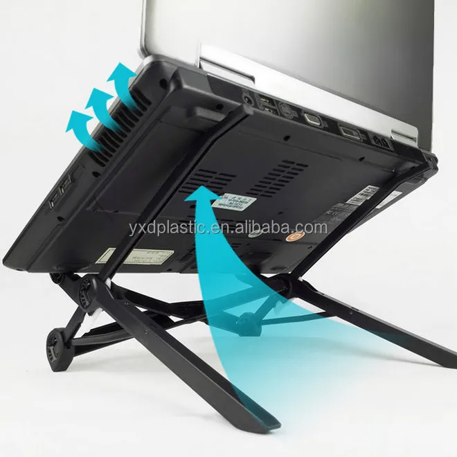 Portable and Convenient Foldable Ergonomics Laptop Stand Adjustable Notebook Stand with Plastic and Metal Materials