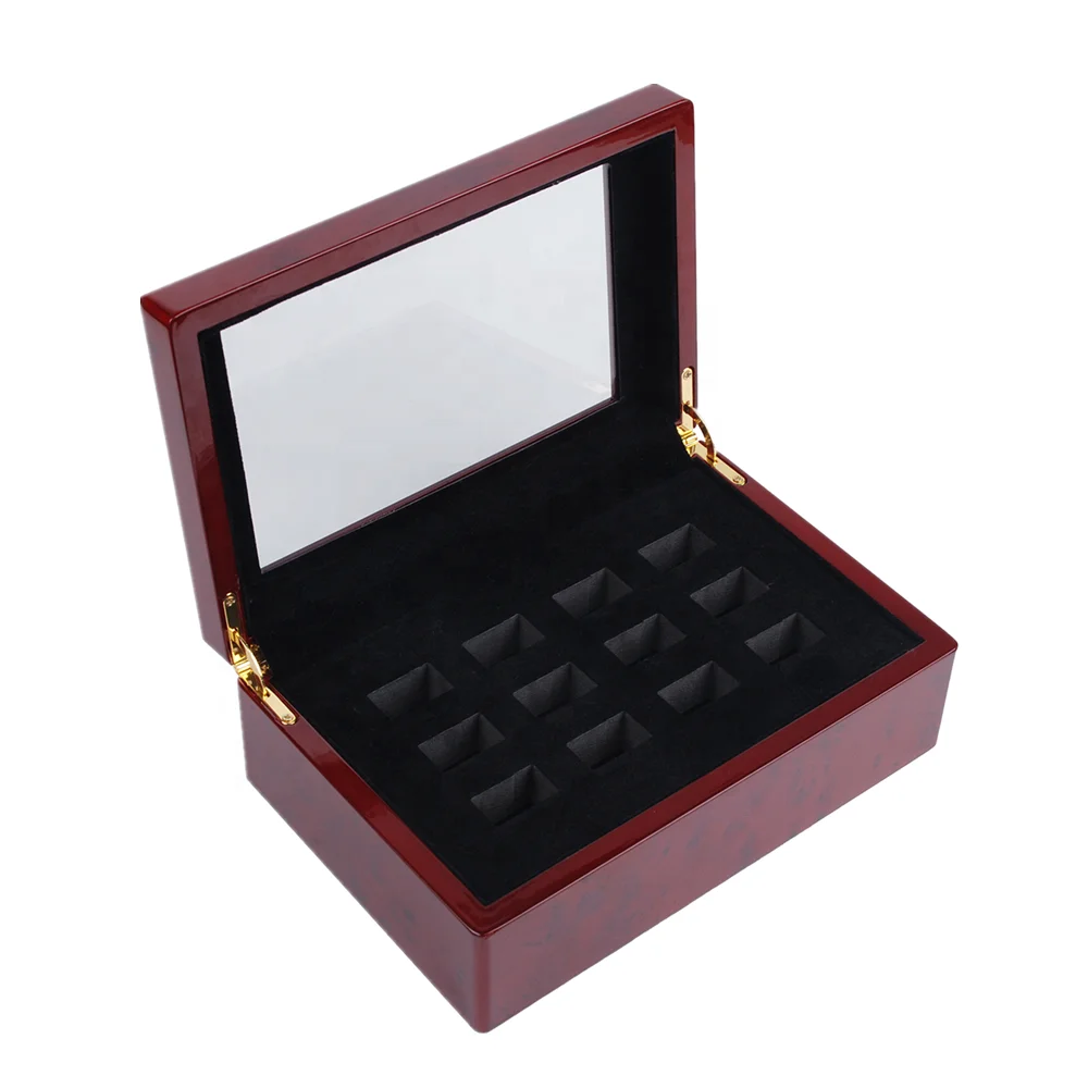 Factory Wholesale Custom Piano Lacquer Wood Antique Style Ring Gift Display Box