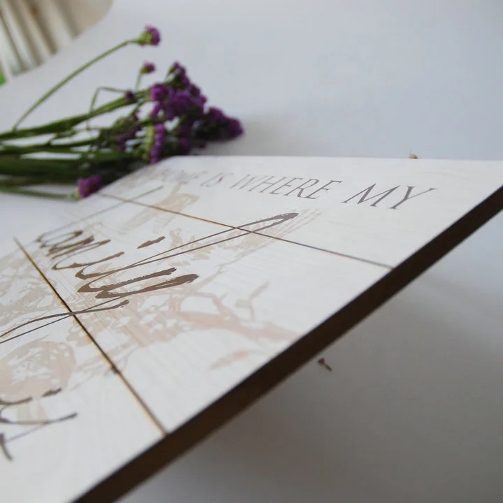 CE  quality wood sign blanks wall plaque for home decoration