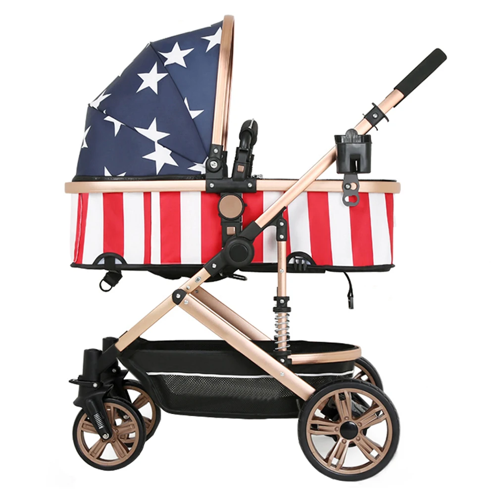 Best Quality Safety Custom Luxury Baby Cart Baby Carriage With 5 Points Safety Belt