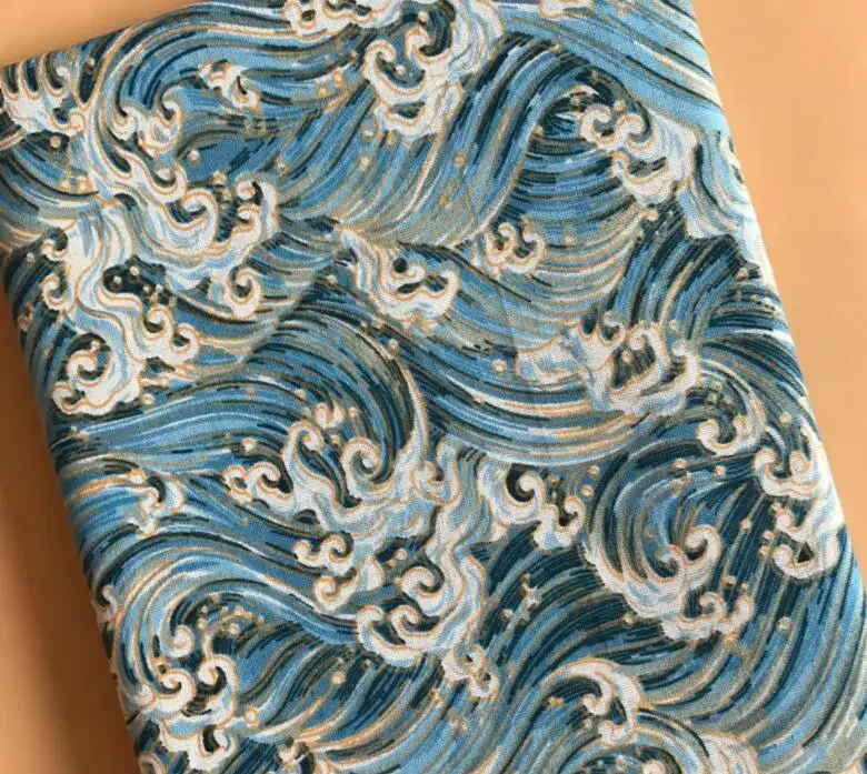 Japanese Design Linen Fabric High Quality Printed Vintage Textiles For Curtains Sofa Cushion Pillow Table Cloth