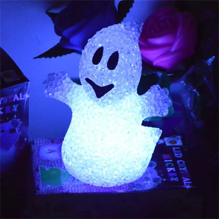 Halloween decoration led white spirit EVA ghost/ halloween flying ghost/color changing led ghost