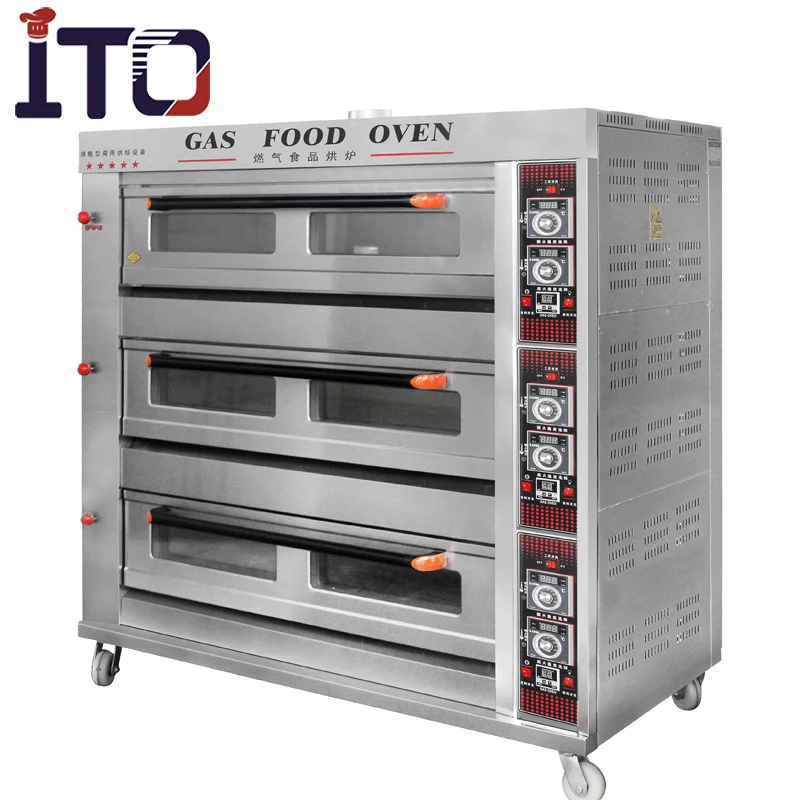 Fashion style built-in convection bread baking machine gas oven,hot air convection oven with 5/8/12 trays