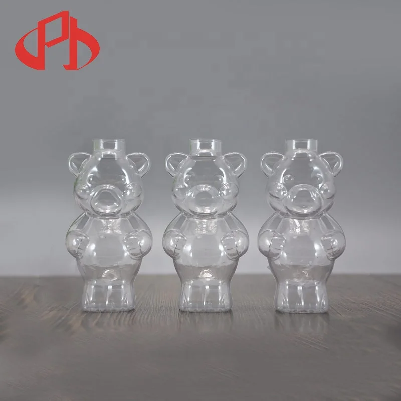 100ml pvc Amazing Empty Plastic Toy Bubble Bottle animal bear shaped bottle