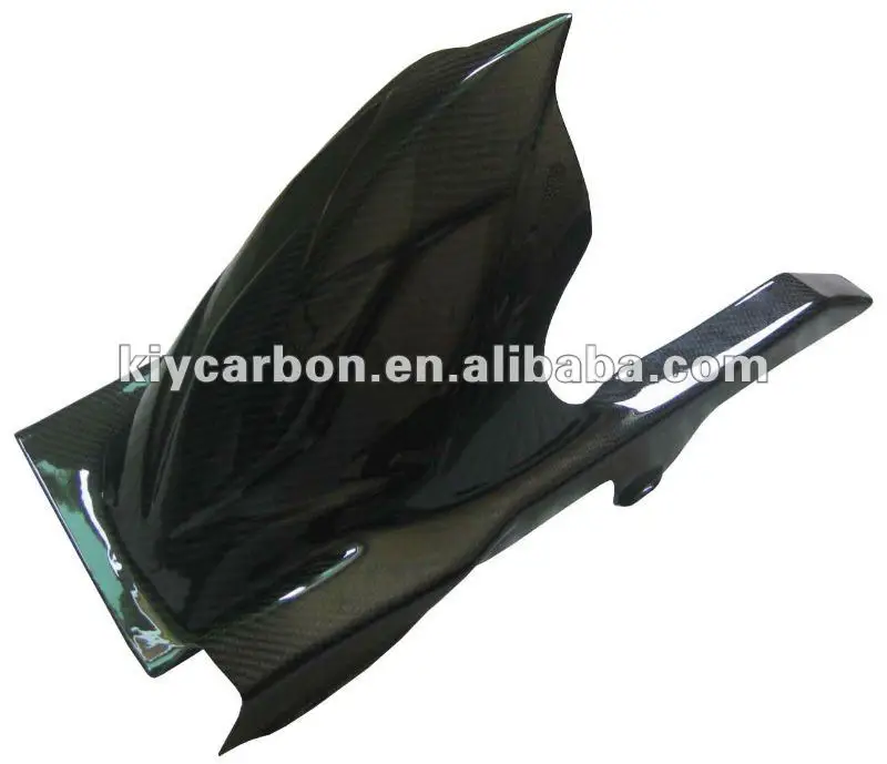 Carbon parts rear hugger with chain guard