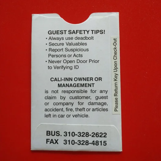 custom cheap hotel key card holder envelopes with custom logo printing
