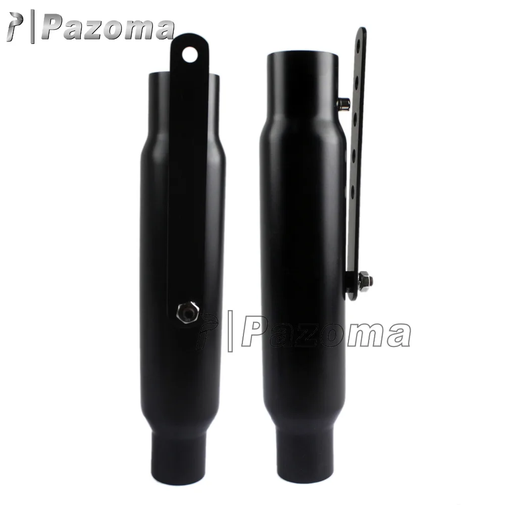 Pazoma высококачественный черный Универсальный Длинный выхлопной глушитель для мотоцикла 12 дюймов с 1 1/2 - 1 3/4 входом