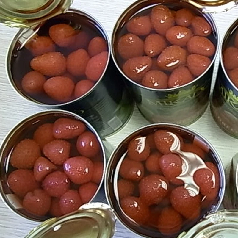 New crop Mikado brand canned fruit canned strawberries  tinned strawberry  in LS in light syrup