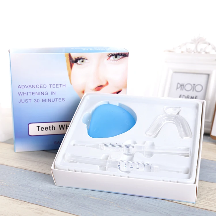 
Impressional mouth tray contained 22%CP home use teeth whitening kit with dental case 