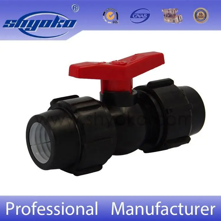 Two way PVC 40mm 50mm 65mm double union ball valve with manual operated