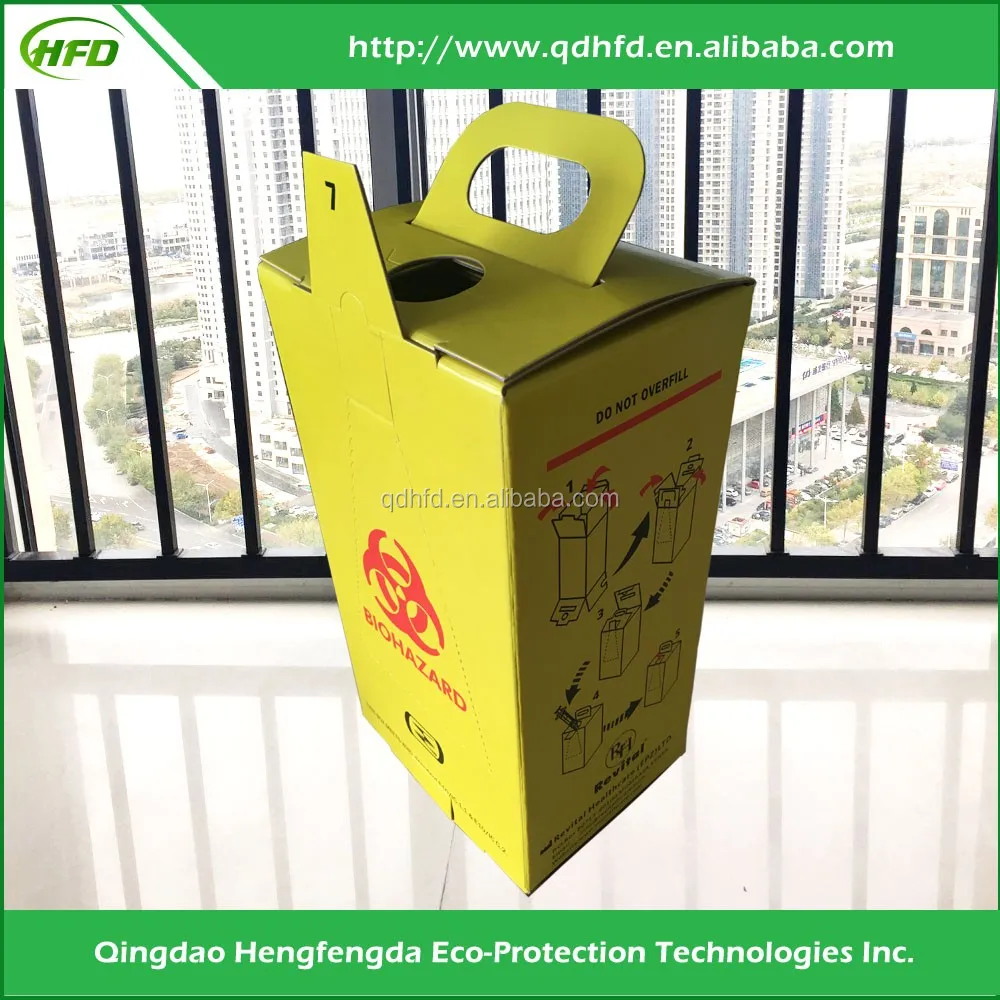 5L medical waste biohazard Sharps Container bin box for hospital use