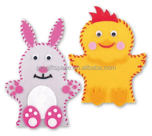 
2018 new fashion hotsales China cheap wholesale handmade rabbit duck decoration crocheted sewing finger hand felt animal puppets 