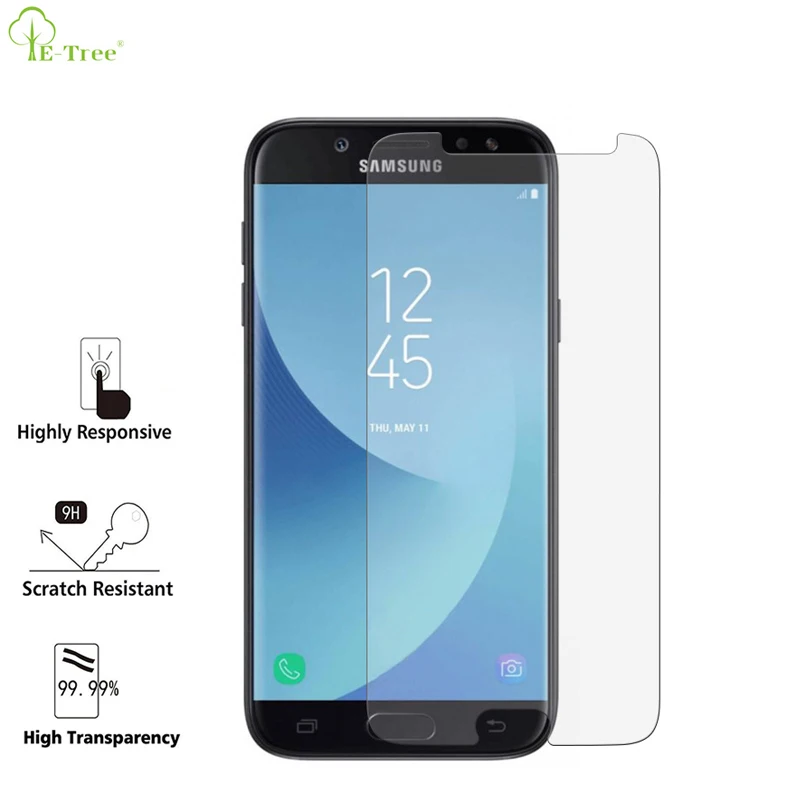 EU Version 2.5D Anti Scratch Mobile Phone Tempered Glass Protective Film for Samsung Galaxy J3 J5 J7 2017