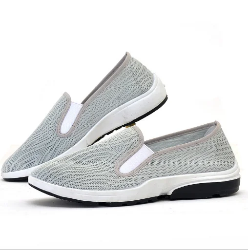 New design factory wholesale custom casual fashion lazy person canvas soft sole flat slip-On comfortable men canvas shoes