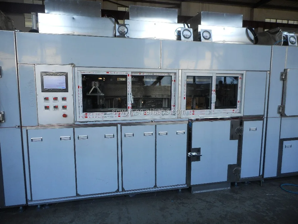 Automatic cleaning anti-fog hard coating machine for optical lenses and helmet visor