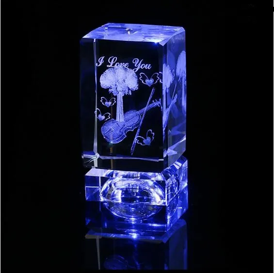 
Custom 3D Laser Engraved Crystal Cube with Image Inside 