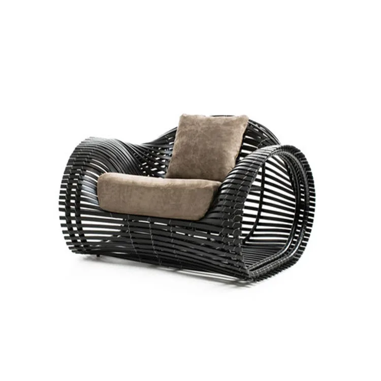 
Modern design hotel beach PE wicker garden sofas rattan outdoor furniture 