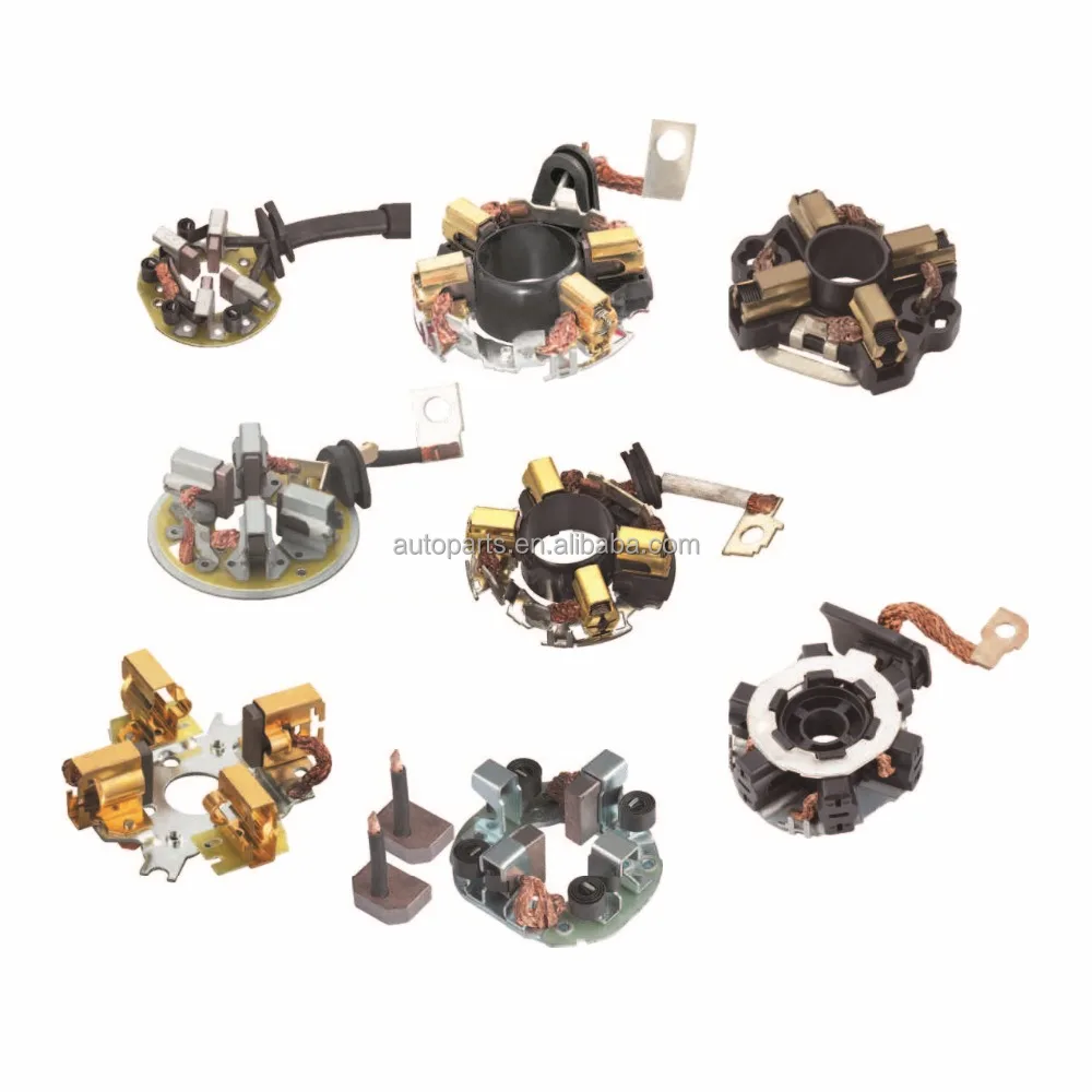 
starter parts - Armature Solenoid Switch Carbon Brush Holder FIeld case coil Housing Drive gear -for Delco Hitachi Lucas etc 
