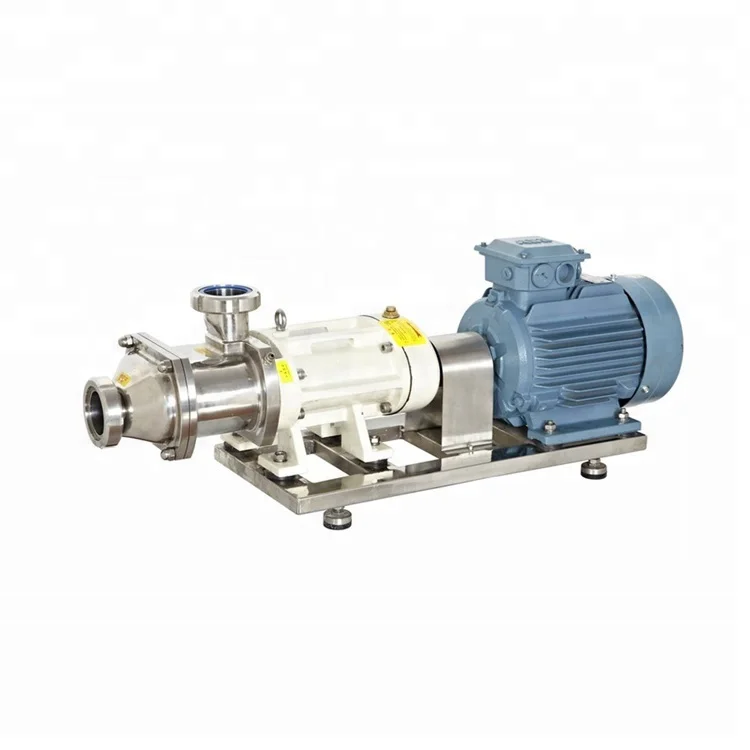 BOAO Sanitary SS304 SS316L Double screw pump for high viscosity liquid High Pressure self priming pump with hopper funnel