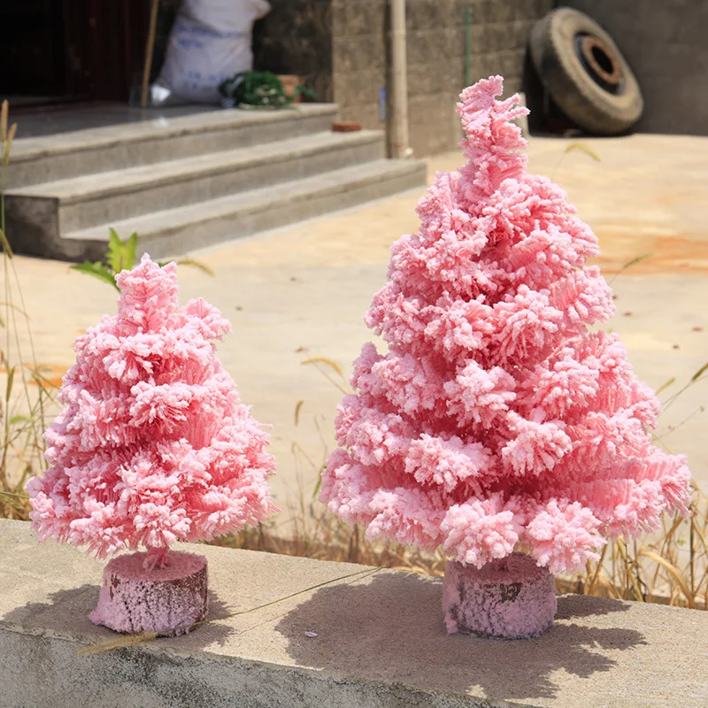 Wholesale Cheap Mini Artificial Christmas Tree Stick White Cedar Desktop Small Decorative Christmas Tree For Home Xmas