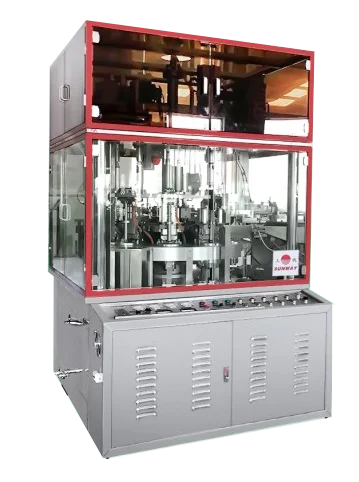 Full-servo running device tube shoulder injection machine