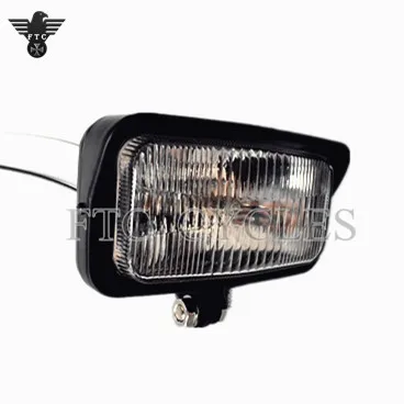 39-2-1-06 Dixie 12v 45W Motorcycle Chrome Headlight Assembly 7" Rectangle Lamp