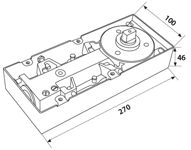 
HaiDeLi two speed adjustable stainless steel double action floor hinge or floor spring H-718 