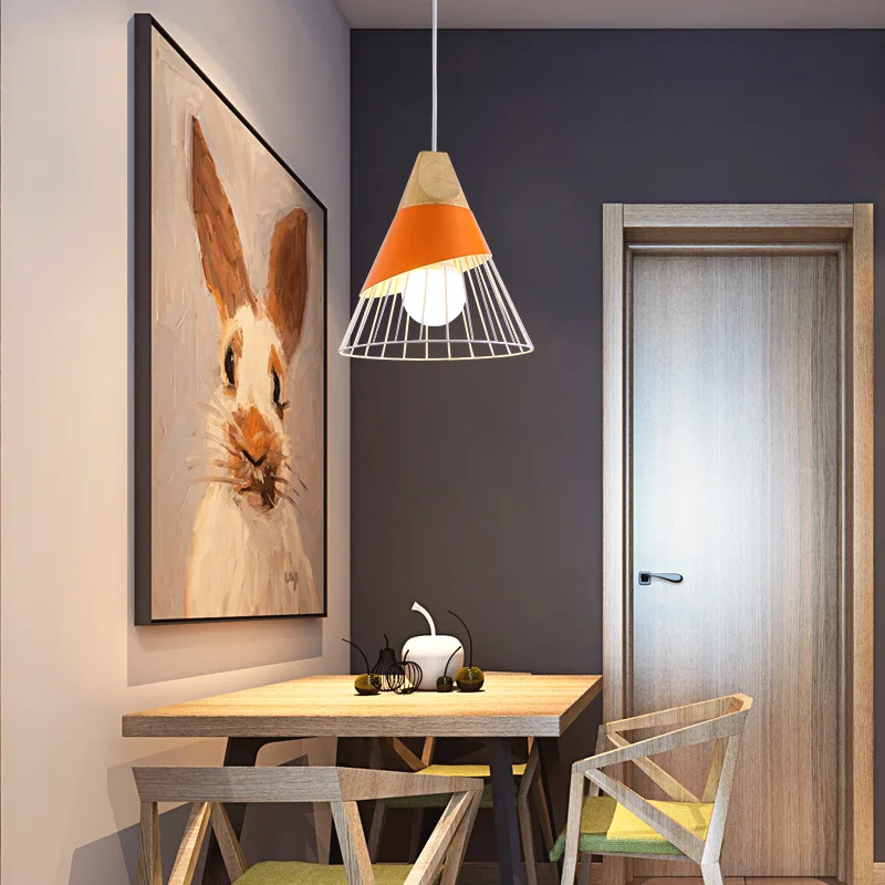 Simple Nordic Style Metal Material Hanging Pendant Lamp