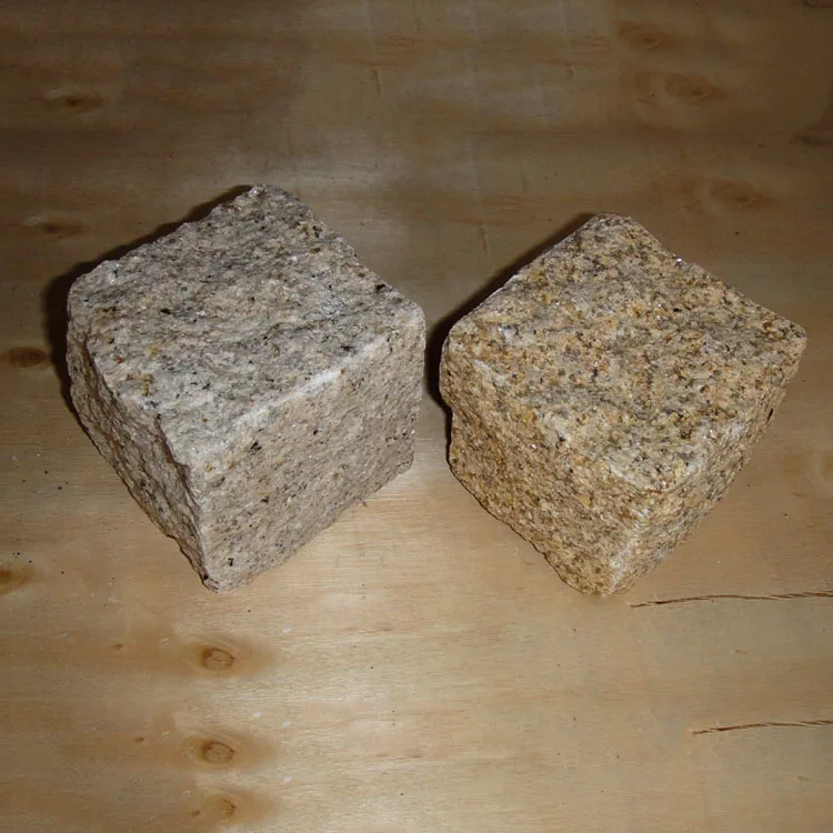 Natural Dark Grey Granite Patio Pavers G654 Tumble Granite Driveway Cube Stone For Outdoor Floor