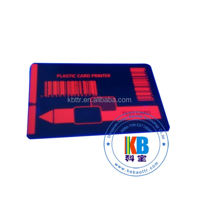 Plastic PVC ID card printer Green Resin ribbon invisible zebra p330i UV ID card color ribbon