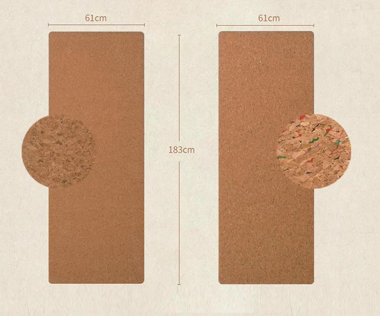 2022 CYCHOS    Shanghai    6mm TPE cork yoga mat  and  high Quality   organic yoga mat eco friendly