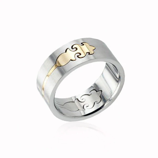 Silver Plated Stainless Steel energy powder blood pressure Rings