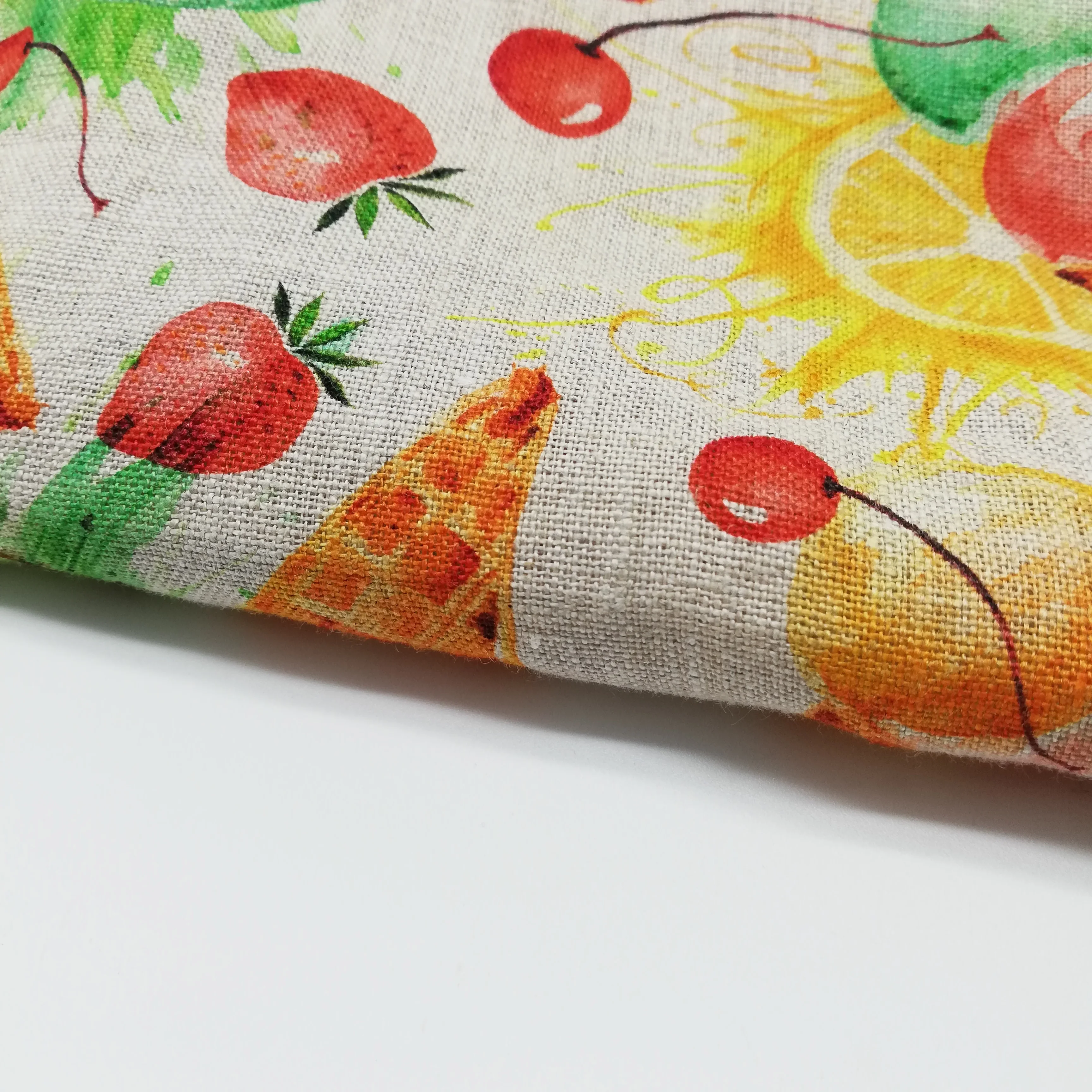 Wholesale Custom Printed 100% Linen Fabric for Tablecloth Dress Shirt