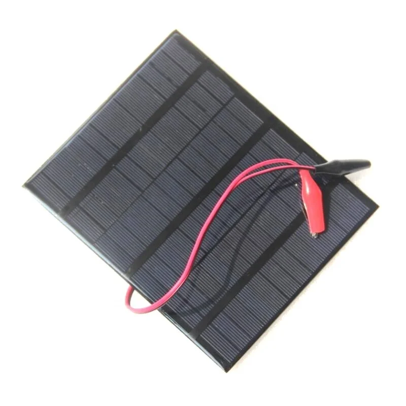 3.5W 18V Polycrystalline Mini Solar Panel charger +Crocodile Clip Solar Cells Module For 12V Battery Charger Solar Kits
