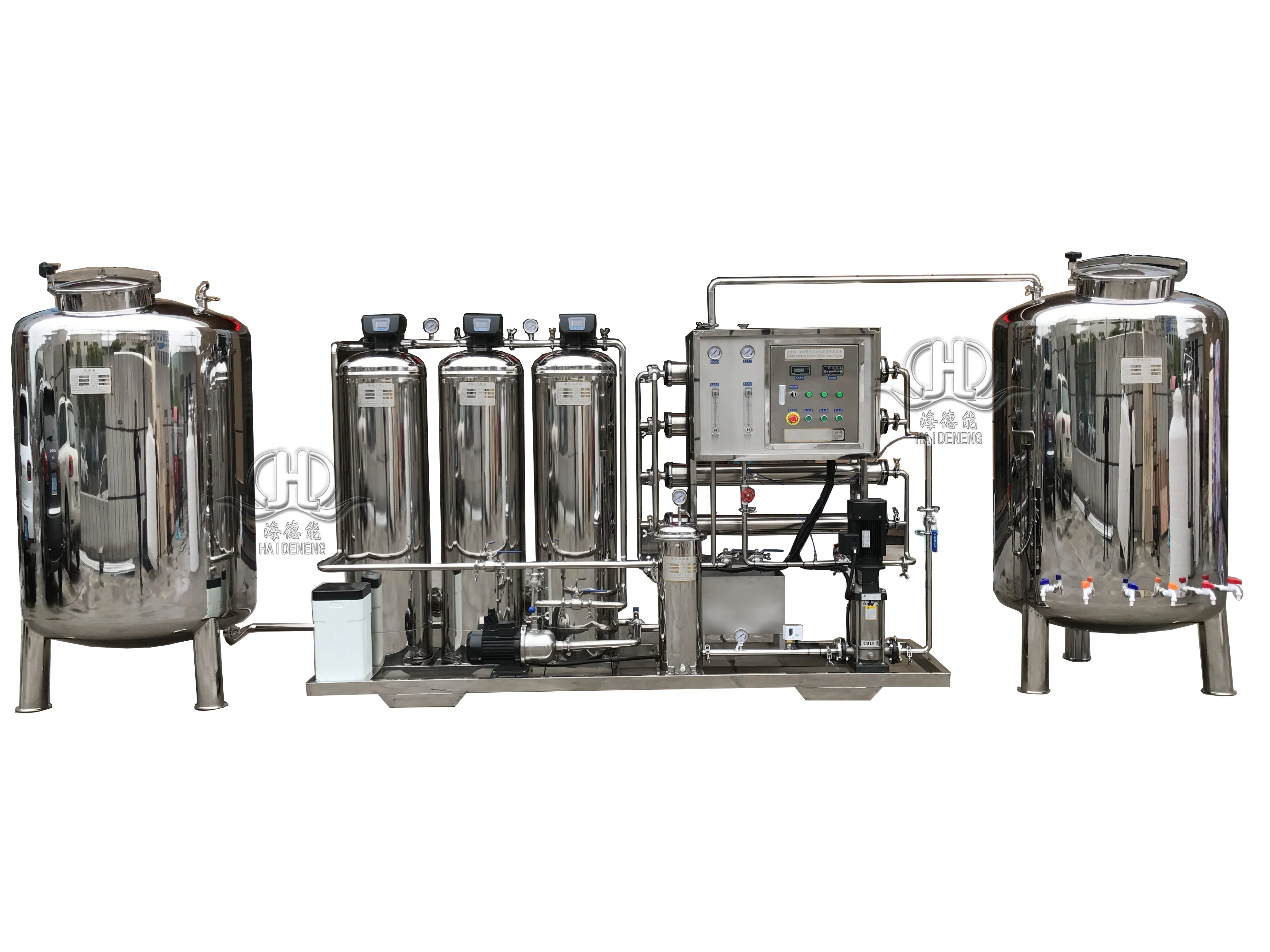 RO hard water treatment systems with softener