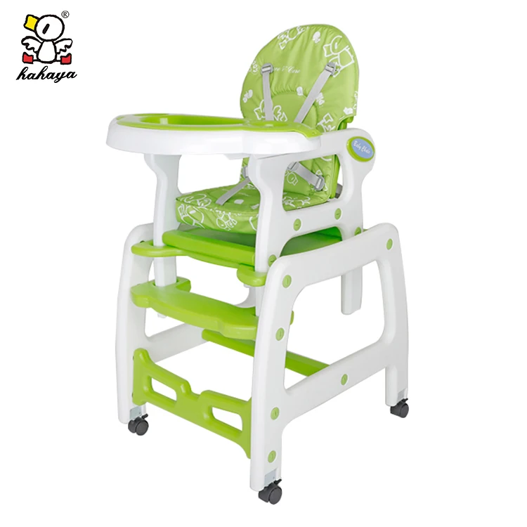 Portable Folding Multifunctional Baby feeding Chair with Chair Cover and Wheel