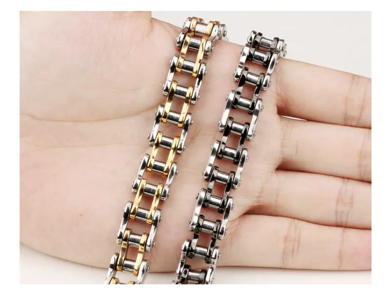 Wholesale 316L Stainless Steel Bicycle Motorcycle Chain Bracelet