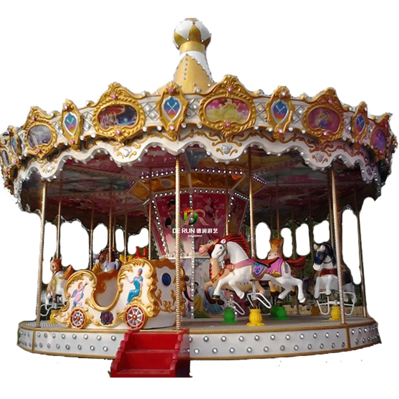 
Video Available China Factory Cheap Price Good Quality Kids Mechanical Amusement Ride carousel horse for sale 