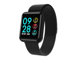 High quality touch screen 1.3 inch heart rate P68 Smart bracelet sport watch fitness with steel strip smart watch waterproof