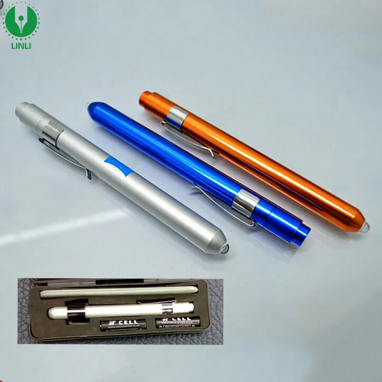 
Colorful Metal Medical Pen Flash Light, Flashlight With Clip, Work Flashlight 