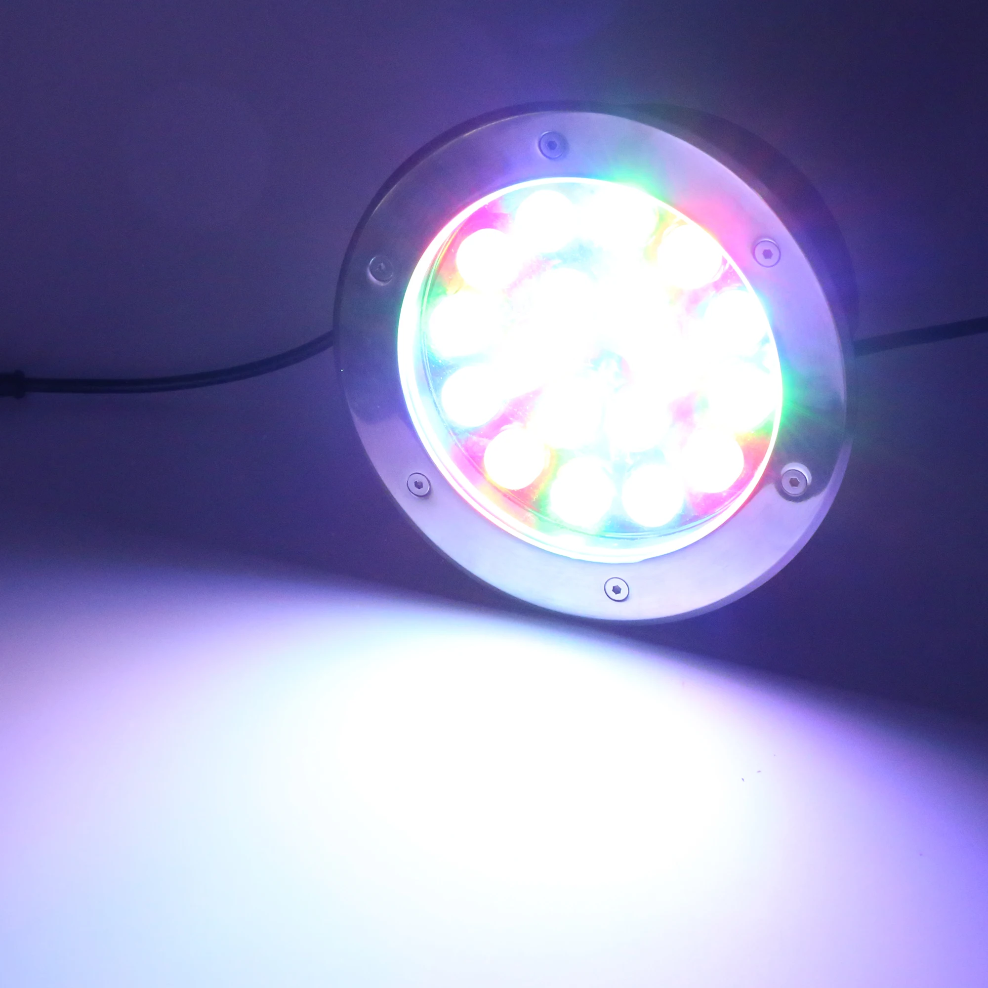  Высококачественный светодиодный подземный мини-светильник RGB DMX уличный светильник 9x1 Вт 9 Заземленный для