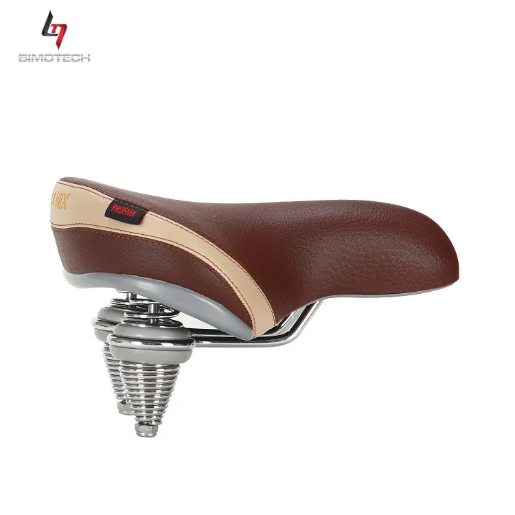 New Style Joint Colored Silver Conical Spring Shock Absorbing City Bicycle Saddle Electric Bicycle Saddle