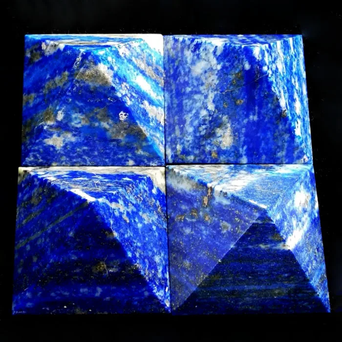 Natural Polished Lapis Lazuli Quartz Crystal Pyramid Octangle Cone Egypt Pyramids