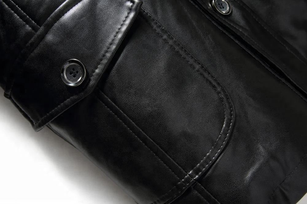 fashion leather jacket custom material man PU leather jacket with bulk wholesale