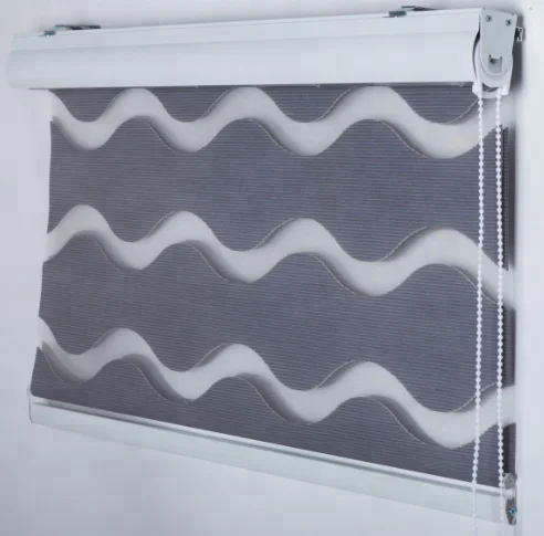 Manual Zebra Roller Blinds With Double Layer Shades For Windows Low MOQ
