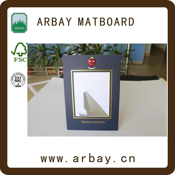 
Hot sale promotional gift dark blue paper wholesale velvet matboard for photo frame 