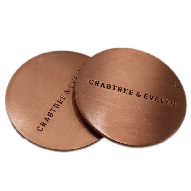 High Quality engrave logo metal copper Aromatherapy lid candle lid