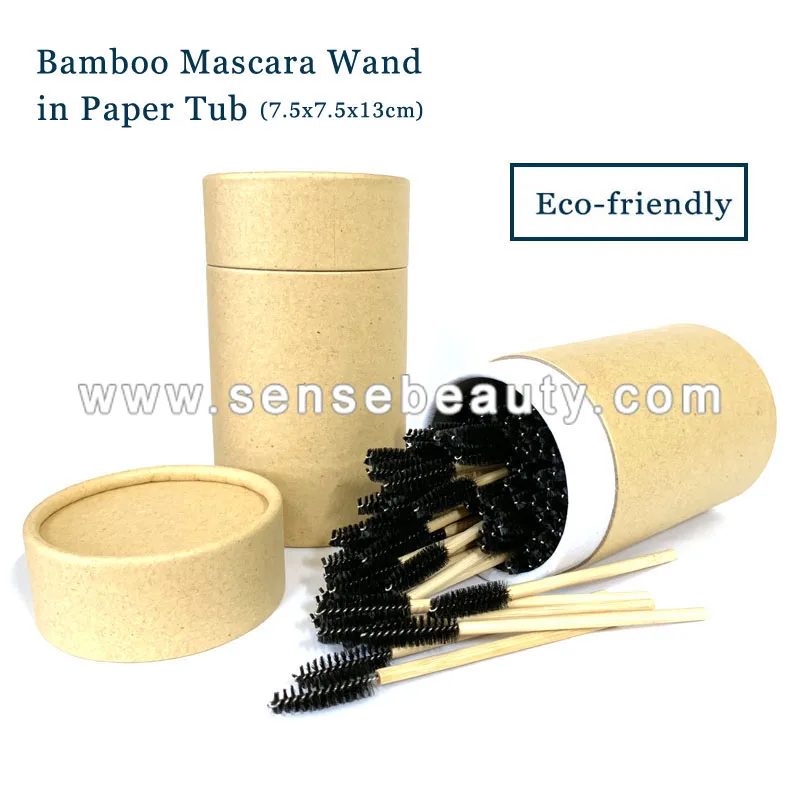 Экологичные одноразовые кисти для ресниц с бамбуковой ручкой