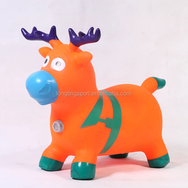 
Pvc Moose jumping toy hopper jumping bouncy animal for sale 